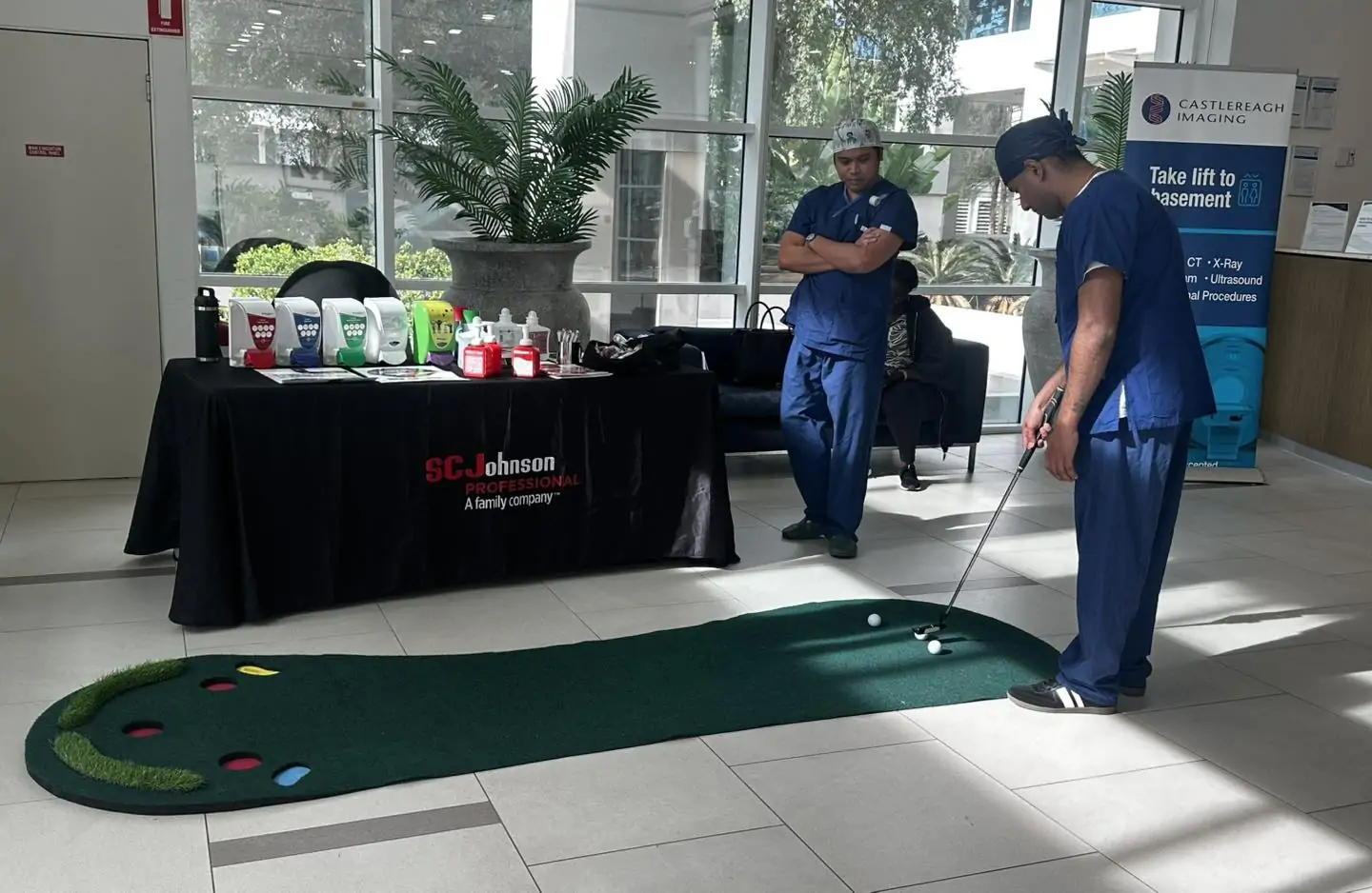 indoor golf event | staff news | Lakeview Sydney Hospital
